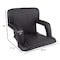 Home-Complete Wide Stadium Chair Cushion - Bleacher Seat with Padded Back Support by Black HC-3002 - alternate 3